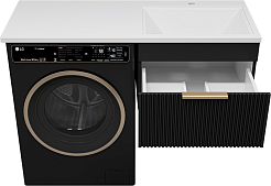 Brevita Тумба под раковину Enfida 60 подвесная под стиральную машину черная – фотография-3